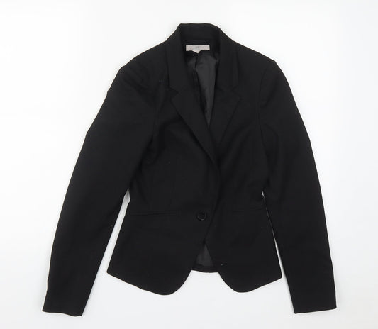H&M Womens Black   Jacket  Size 4  Button