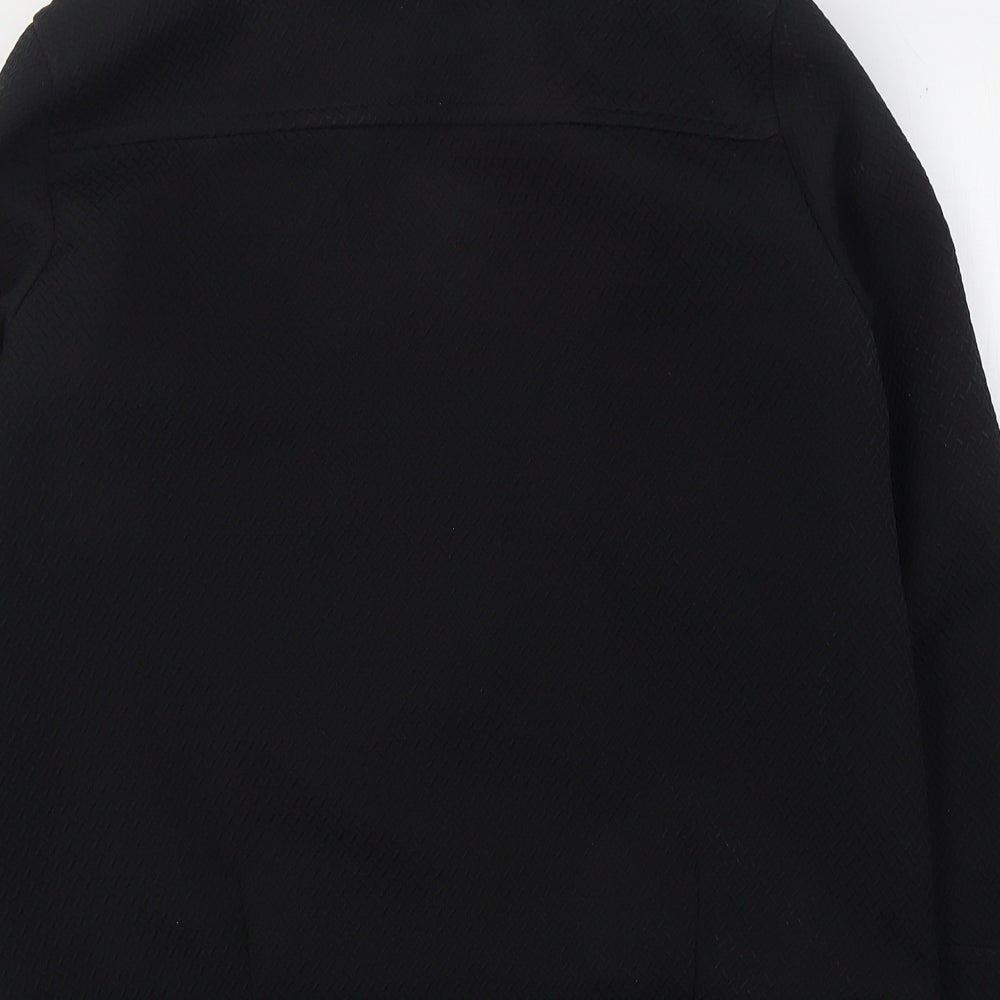 H&M Womens Black   Pea Coat Coat Size 8  Zip