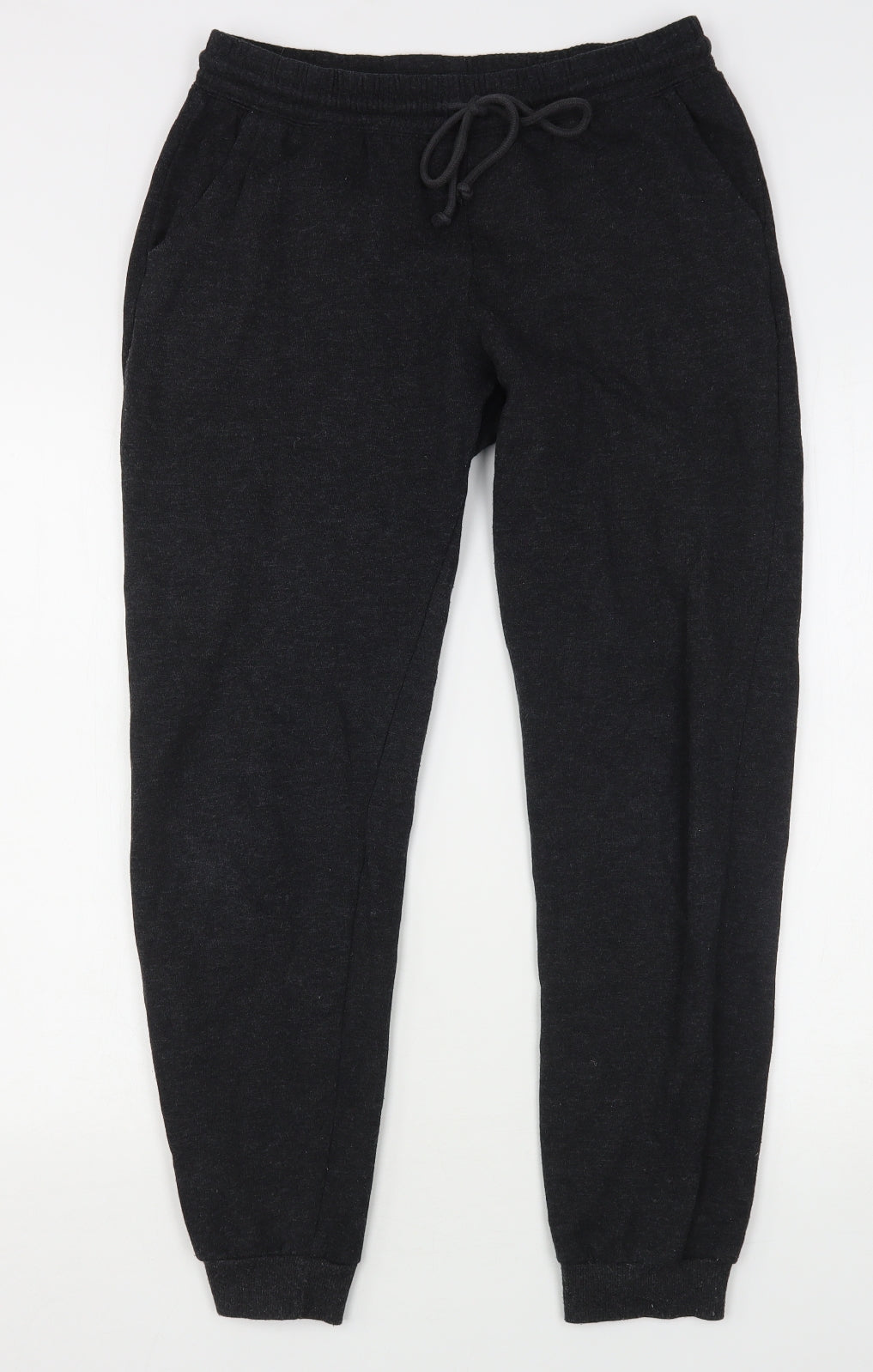 H&M Womens Grey  Cotton Sweatpants Trousers Size S L29 in Regular Snap