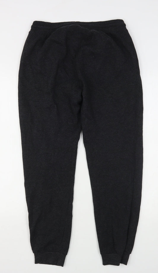 H&M Womens Grey  Cotton Sweatpants Trousers Size S L29 in Regular Snap