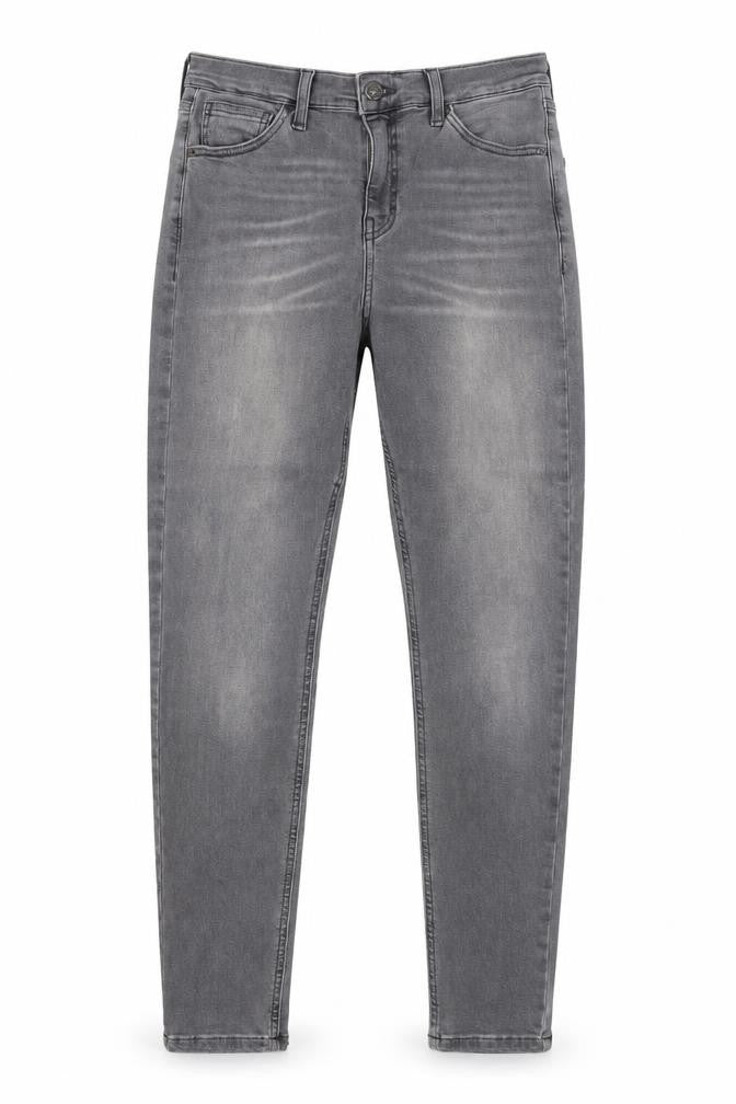 Topshop Womens Grey  Cotton Skinny Jeans Size 28 in L27 in Regular