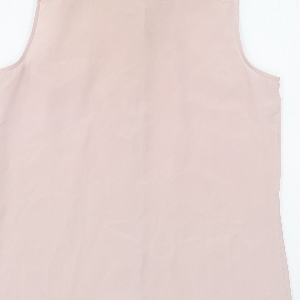 Violet & Claire Womens Pink  Polyester Basic Blouse Size M Collared