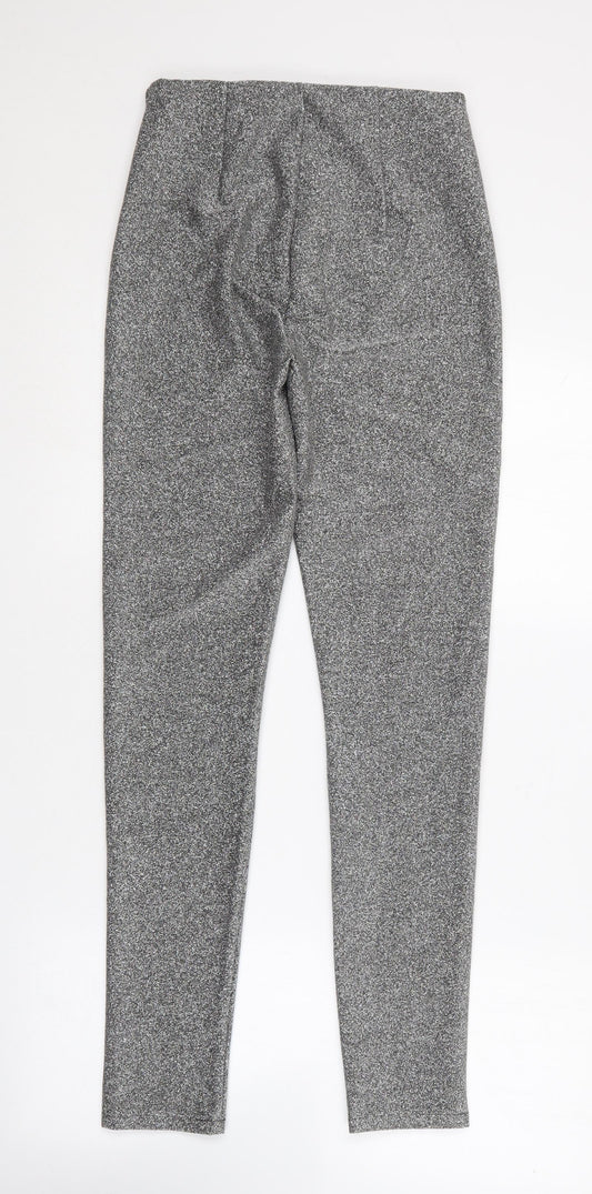 H&M Womens Black  Polyester Jegging Trousers Size 10 L28 in Regular
