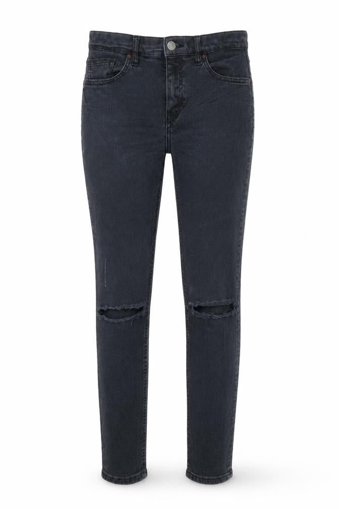 Topshop Womens Grey  Cotton Skinny Jeans Size 30 in L30 in Regular