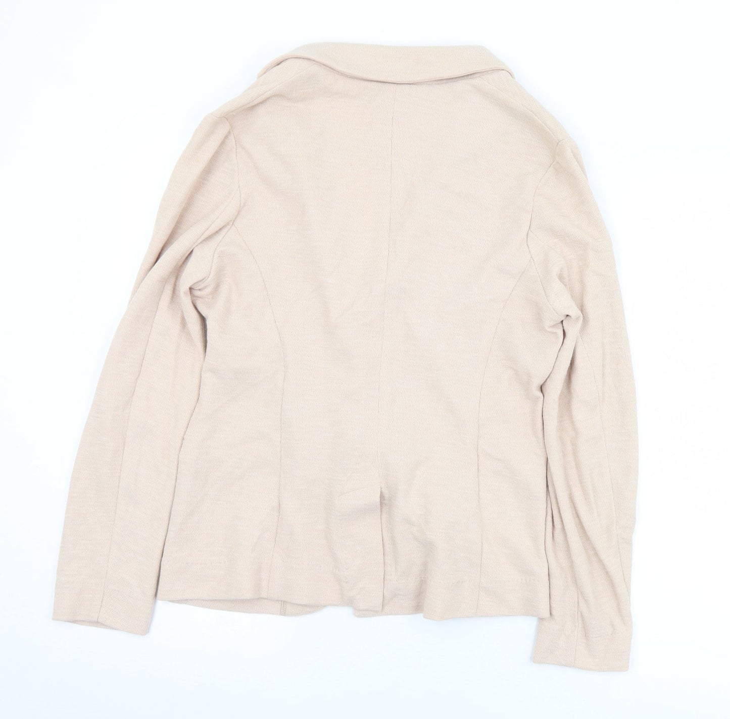 New Look Womens Pink Collared  Cotton Cardigan Jumper Size 10