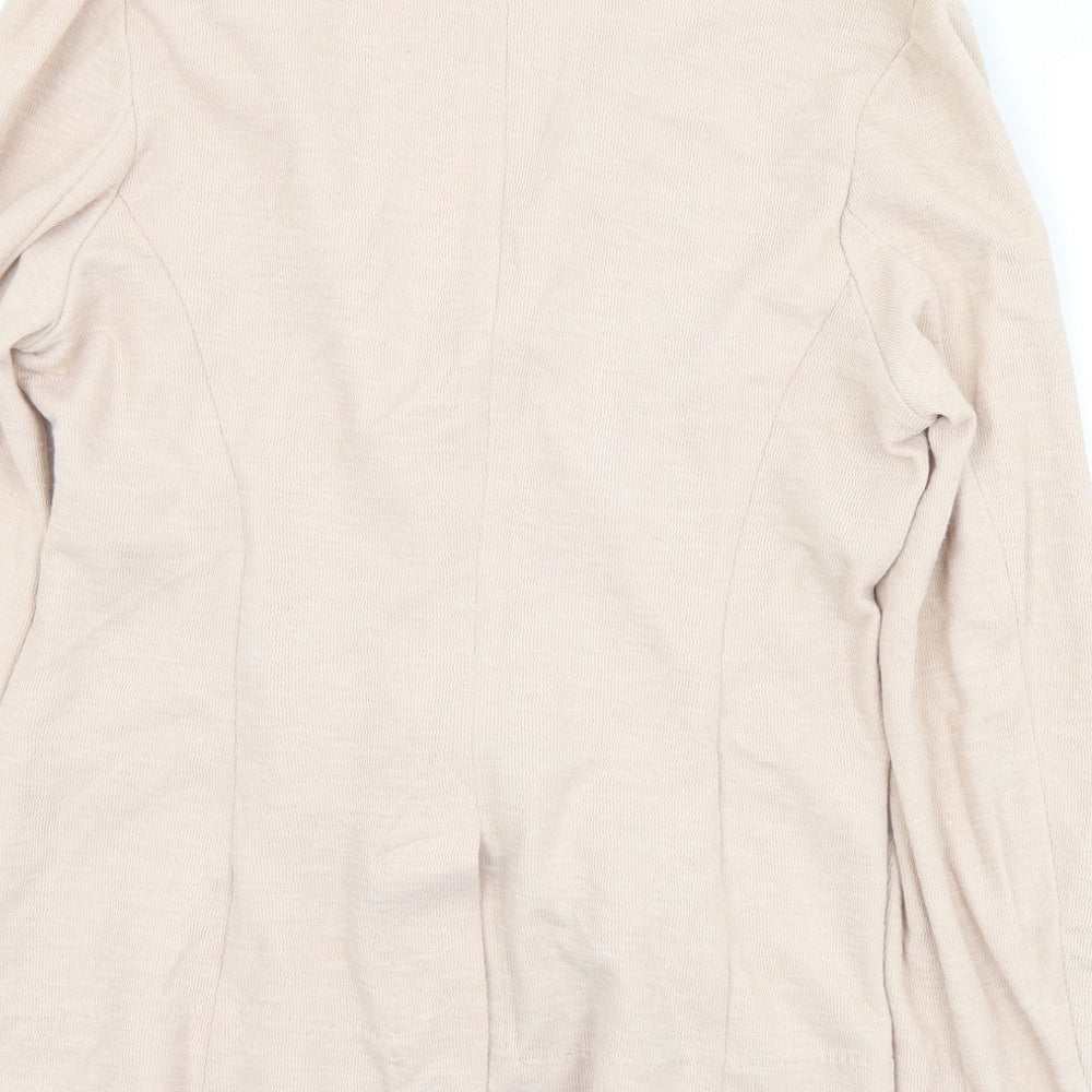 New Look Womens Pink Collared  Cotton Cardigan Jumper Size 10