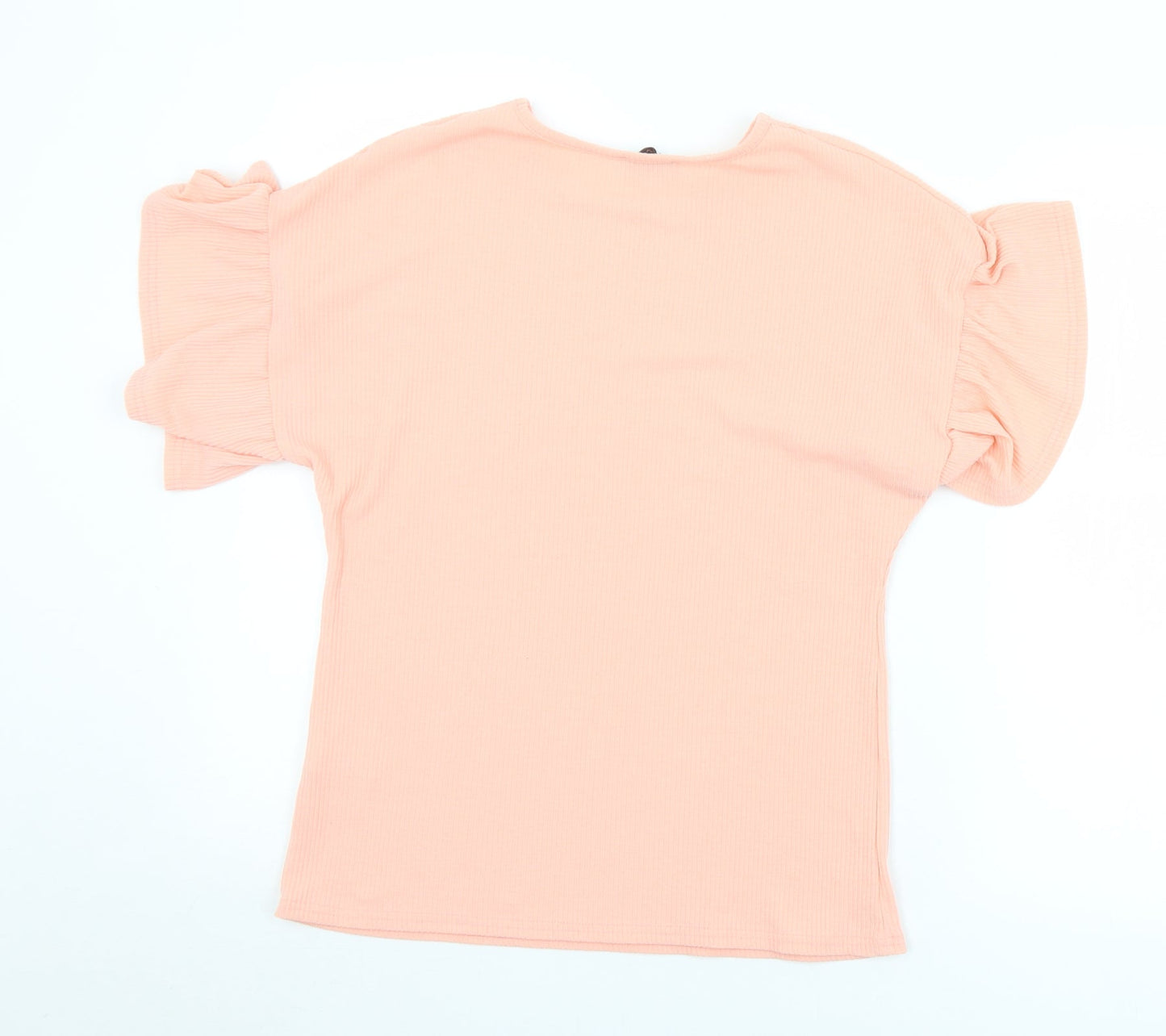 Papaya Womens Pink Round Neck  Polyester Pullover Jumper Size 10