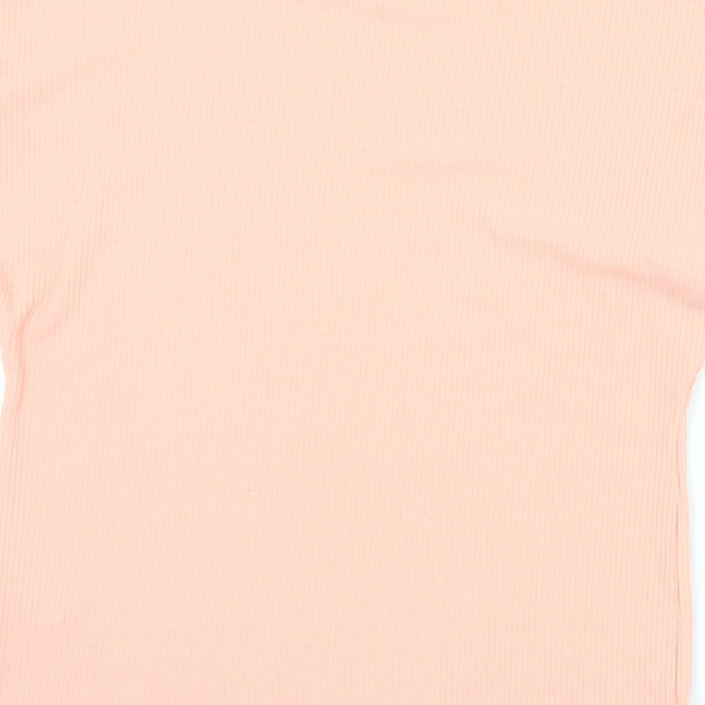 Papaya Womens Pink Round Neck  Polyester Pullover Jumper Size 10
