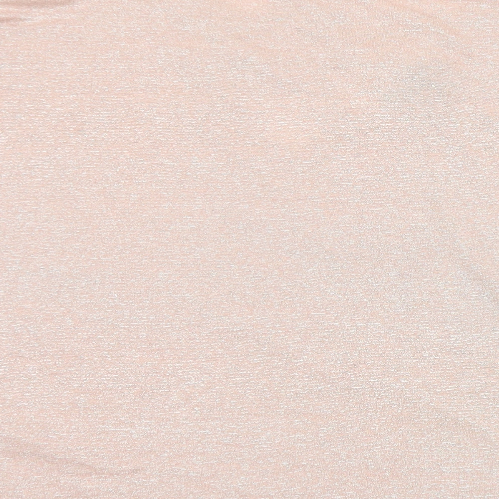 New Look Womens Pink  Viscose Basic Blouse Size L V-Neck