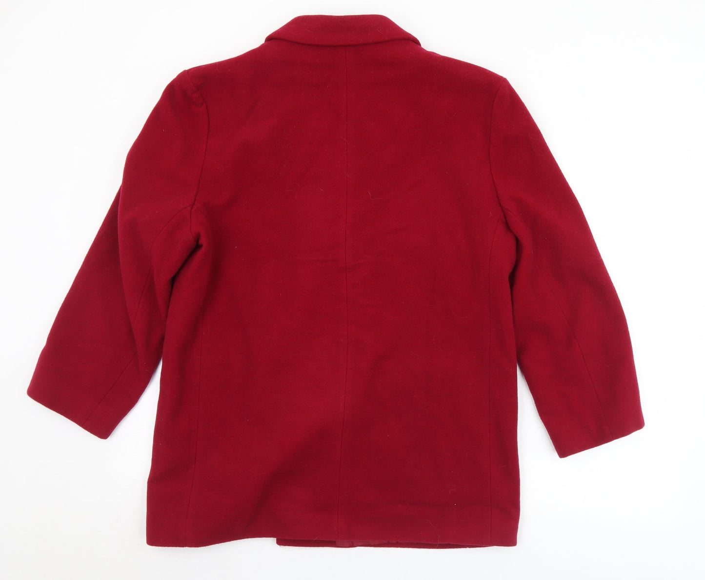 Preworn Womens Red   Pea Coat Coat Size S  Button
