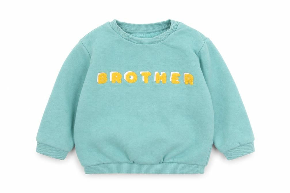 Marks and Spencer Boys Green  Cotton Pullover Jumper Size 9-12 Months  Pullover - Brother