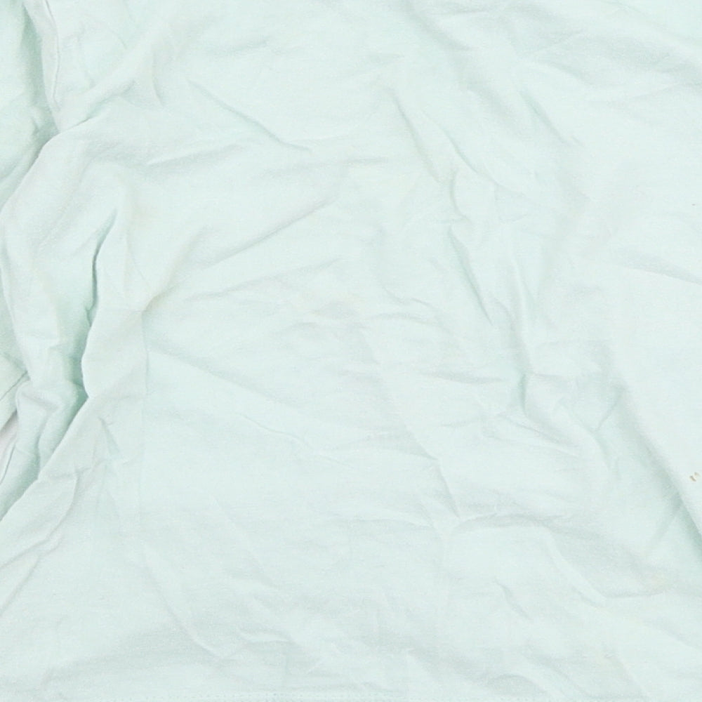 Gap Girls Green  Cotton Jersey T-Shirt Size S Round Neck Pullover - star