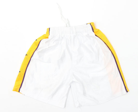 Preworn Boys White  Polyester Cargo Shorts Size 6 Years  Regular Tie - basketball