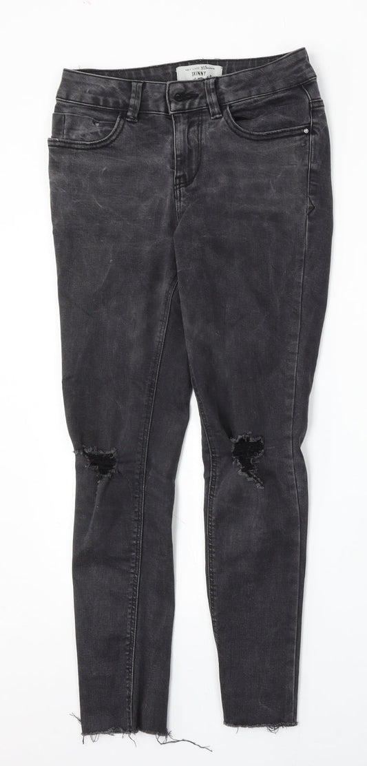 915 Generation Girls Black  Cotton Skinny Jeans Size 11 Years  Regular