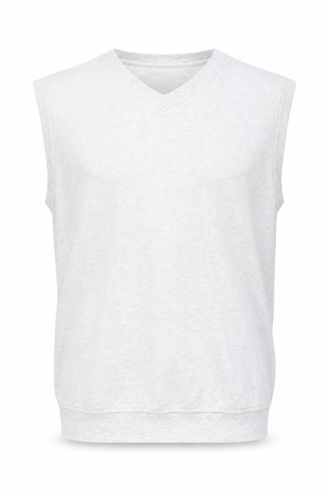 GALLAWAY Mens Beige  Cotton  T-Shirt Size M V-Neck