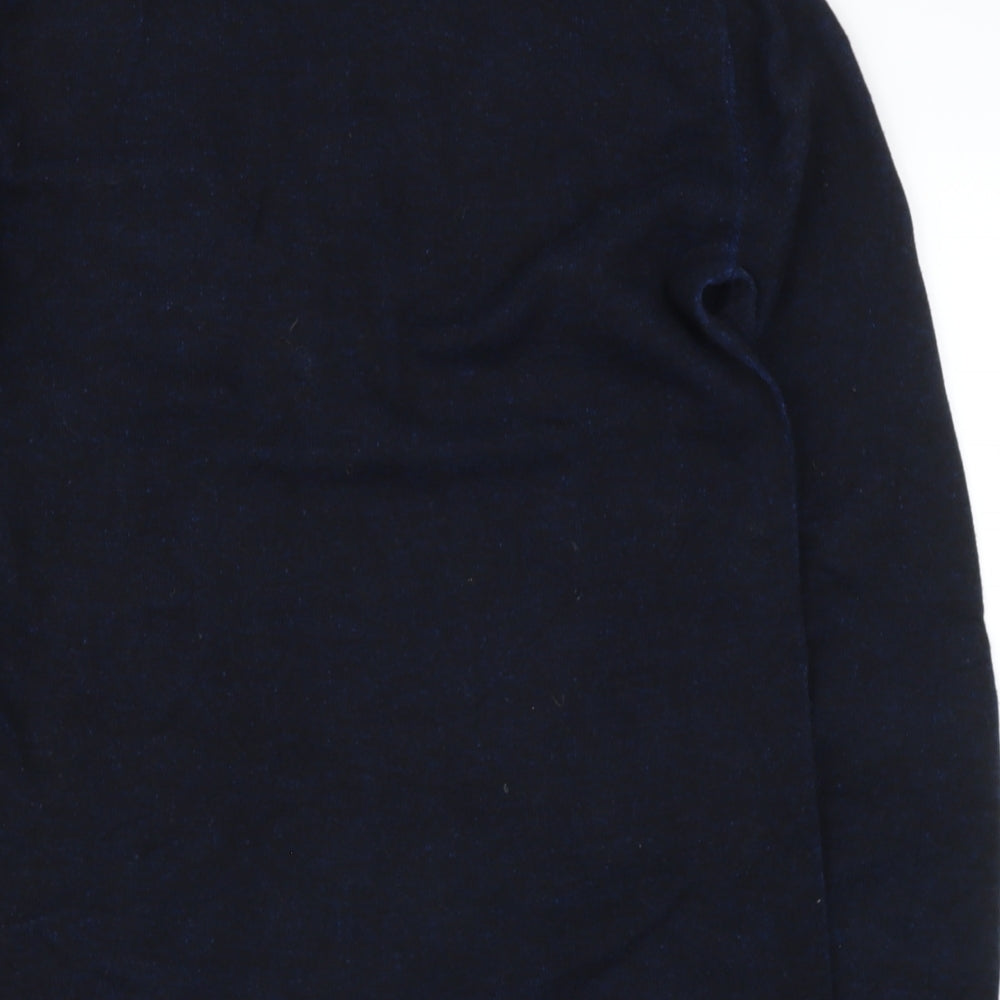 H&M Womens Blue Round Neck  Cotton Pullover Jumper Size S