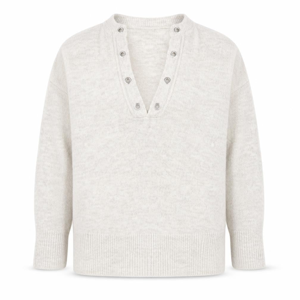 Primark Girls Beige V-Neck  Acrylic Pullover Jumper Size M