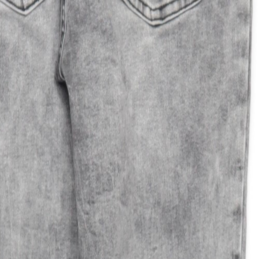 DENIM AND CO Womens Grey  Cotton Skinny Jeans Size 14 L28 in Regular