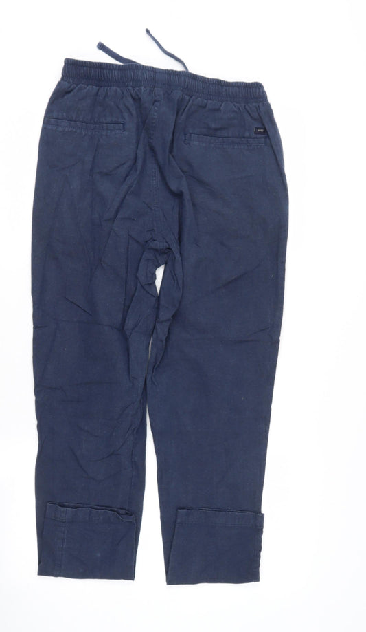SUIT Womens Black  Cotton Trousers  Size M L28 in Regular