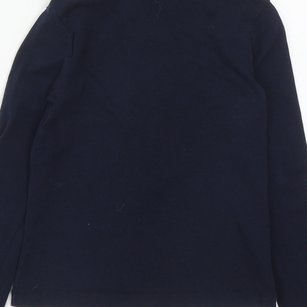 Dunnes Girls Blue  Cotton Basic Casual Size 8-9 Years High Neck