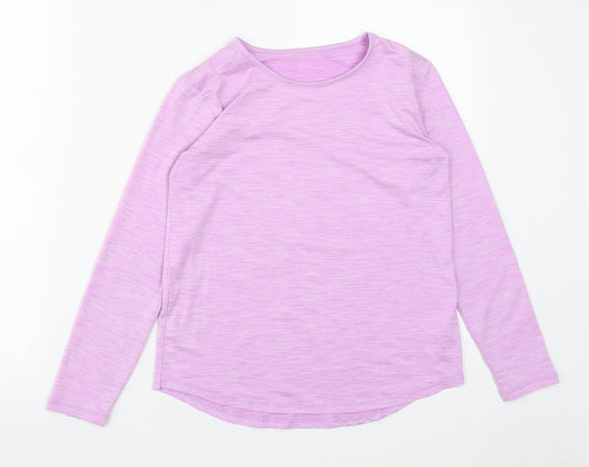 Dunnes Girls Purple  Polyester Basic Casual Size 10-11 Years Round Neck