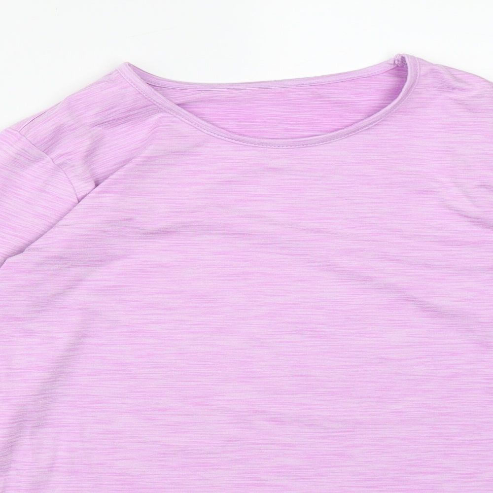 Dunnes Girls Purple  Polyester Basic Casual Size 10-11 Years Round Neck
