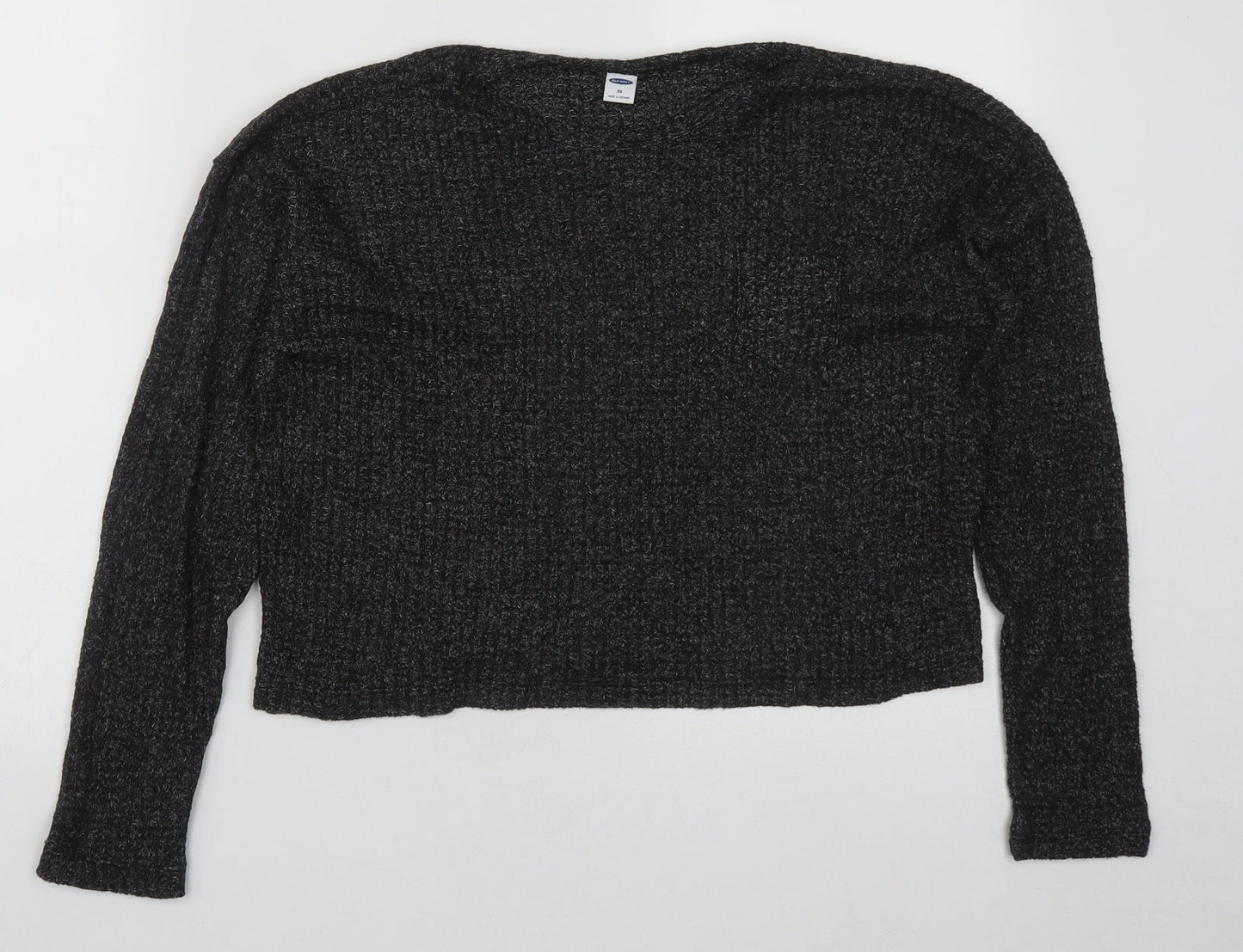 Old Navy Womens Grey Round Neck  Viscose Pullover Jumper Size XS