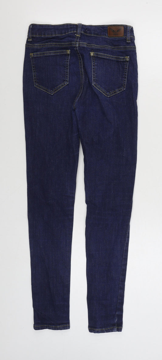 Dayie Womens Blue  Cotton Skinny Jeans Size S L28 in Regular Zip