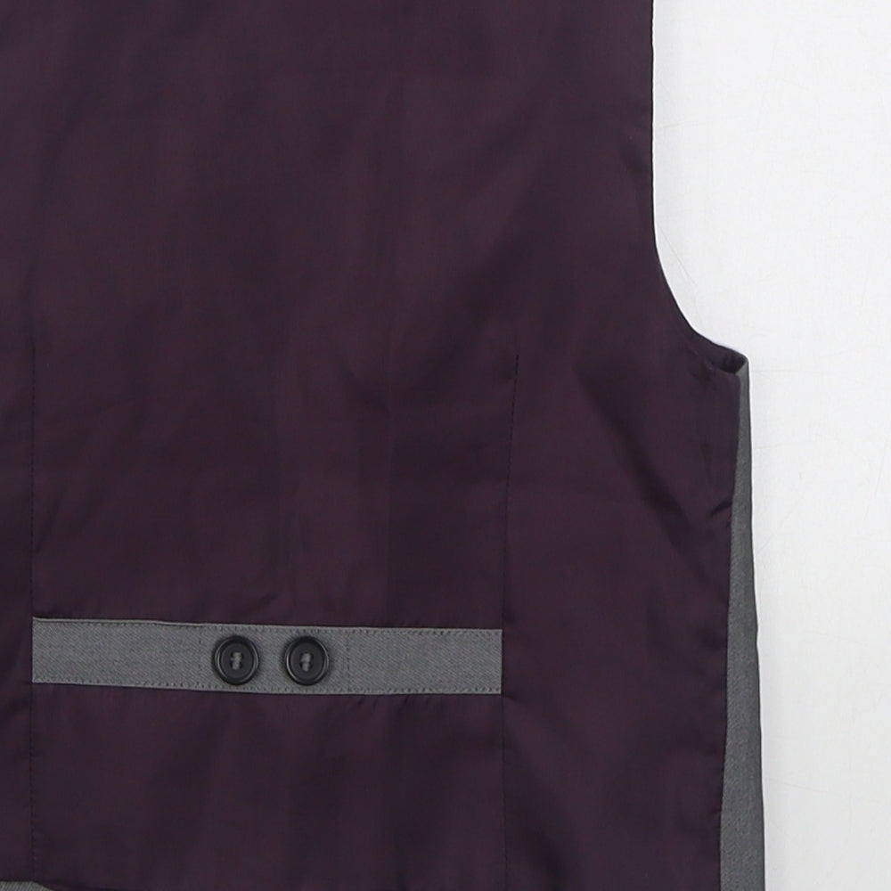 NEXT Boys Grey   Overcoat Waistcoat Size 2-3 Years  Button