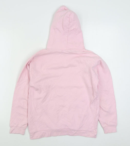 Awdis Girls Pink  Cotton Pullover Hoodie Size 12-13 Years  Pullover