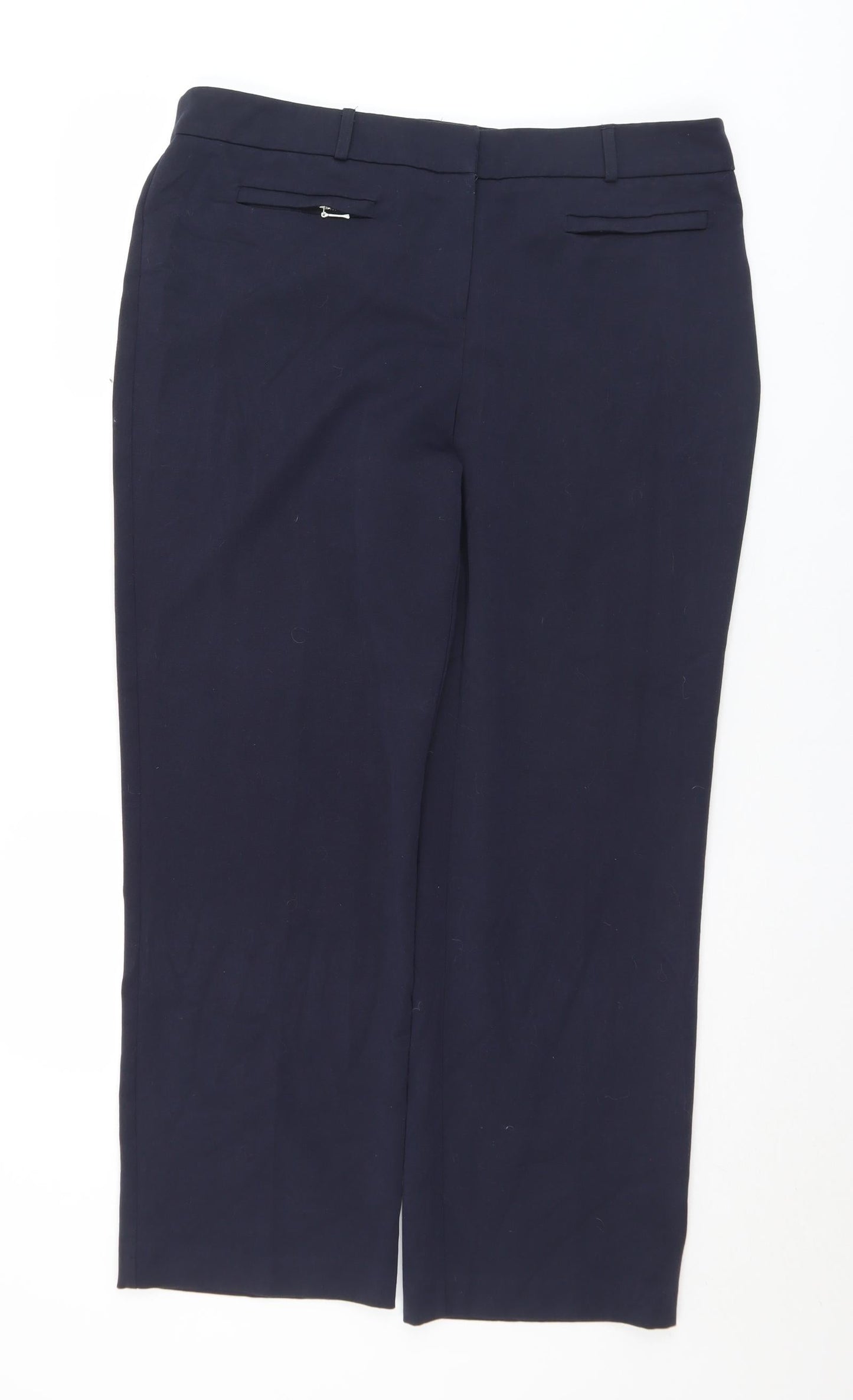 Arcadia Womens Blue  Polyester Trousers  Size 16 L29 in Regular Button