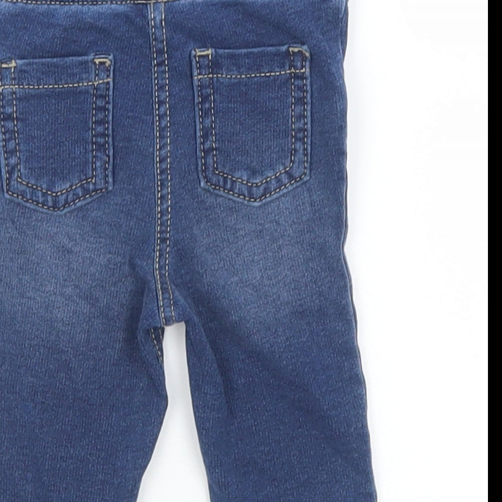 George Girls Blue  Cotton Jogger Jeans Size 0-3 Months