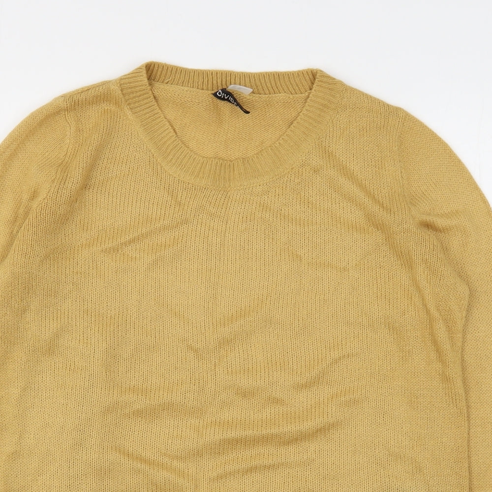 H&M Womens Beige Round Neck  Acrylic Pullover Jumper Size XS