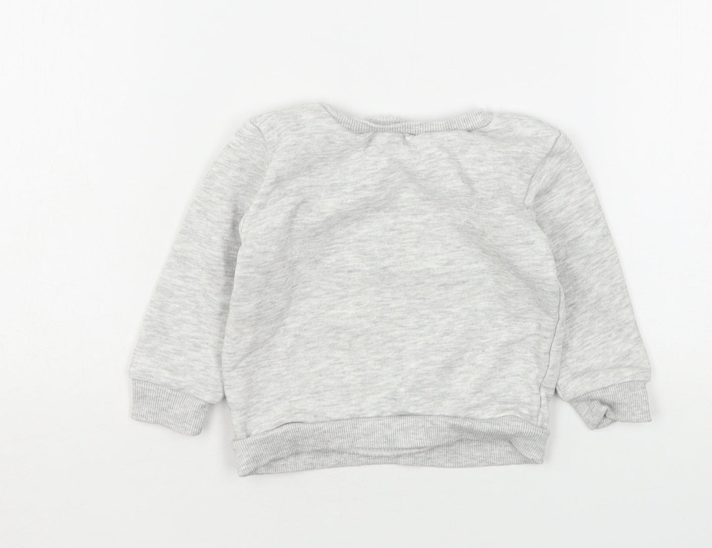 Dunnes Stores Boys Grey  Cotton Pullover Jumper Size 9-12 Months