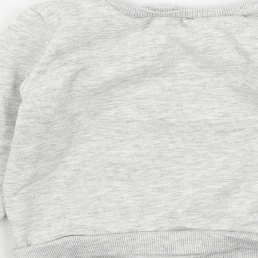 Dunnes Stores Boys Grey  Cotton Pullover Jumper Size 9-12 Months