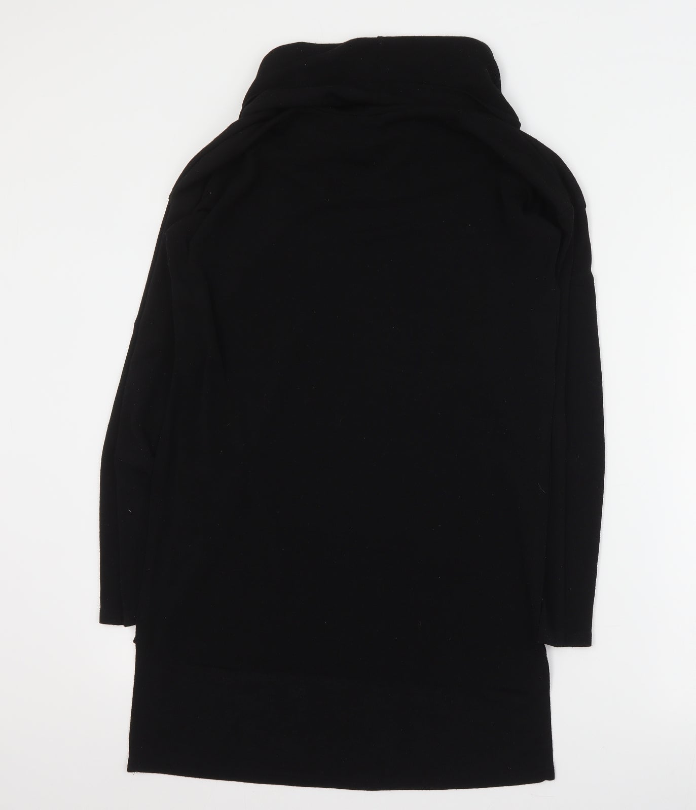 River Island Womens Black Roll Neck  Polyester Pullover Jumper Size 12   - Side slit