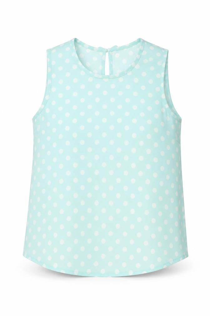 New Look Womens Blue Polka Dot Polyester Basic Blouse Size 12 Roll Neck