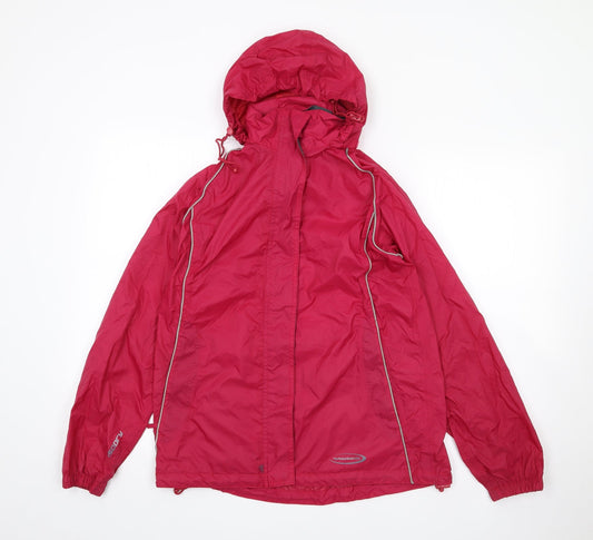 Mountain Life Womens Pink   Rain Coat Coat Size 8  Zip