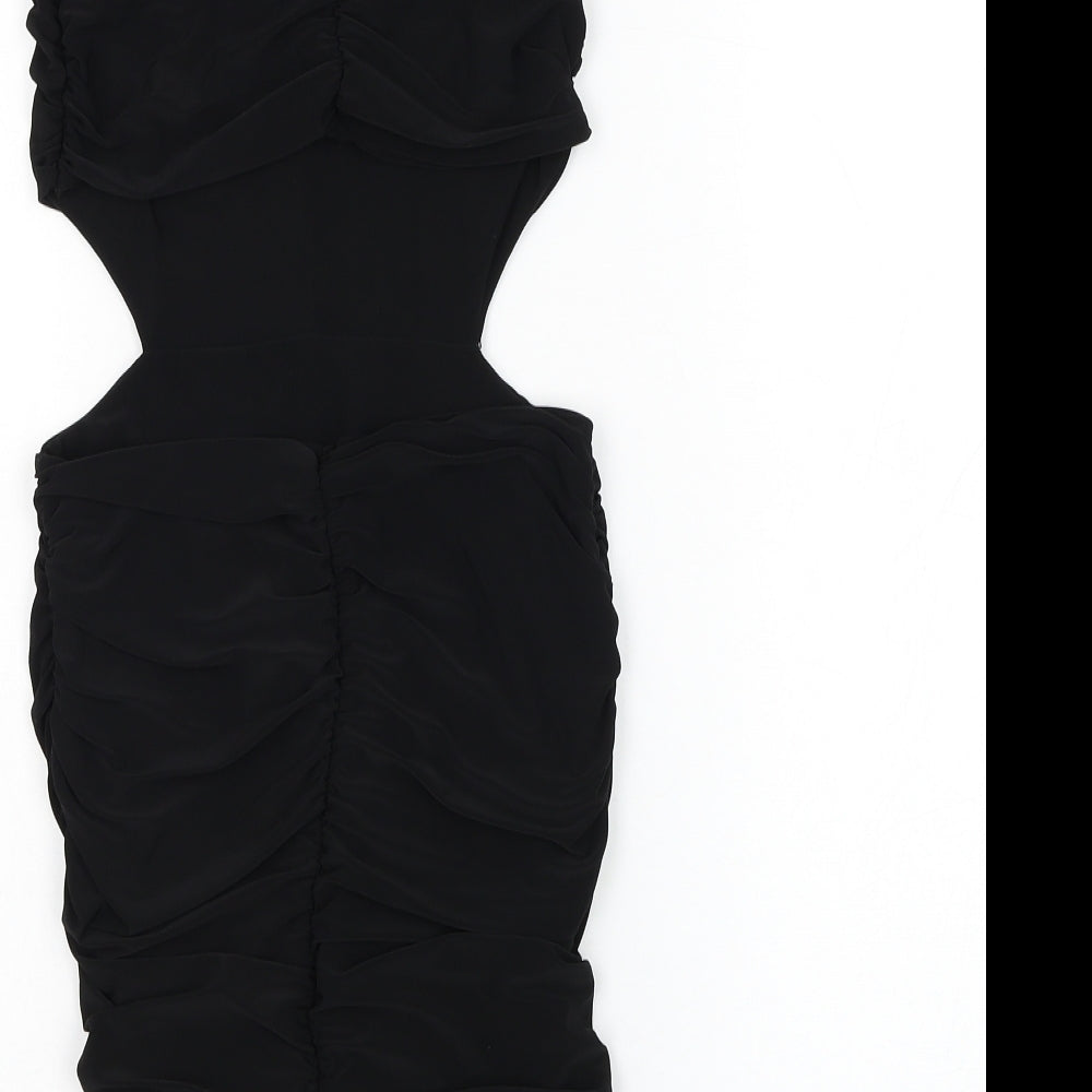 Stylewise Womens Black  Polyester Pencil Dress  Size 8  V-Neck Pullover