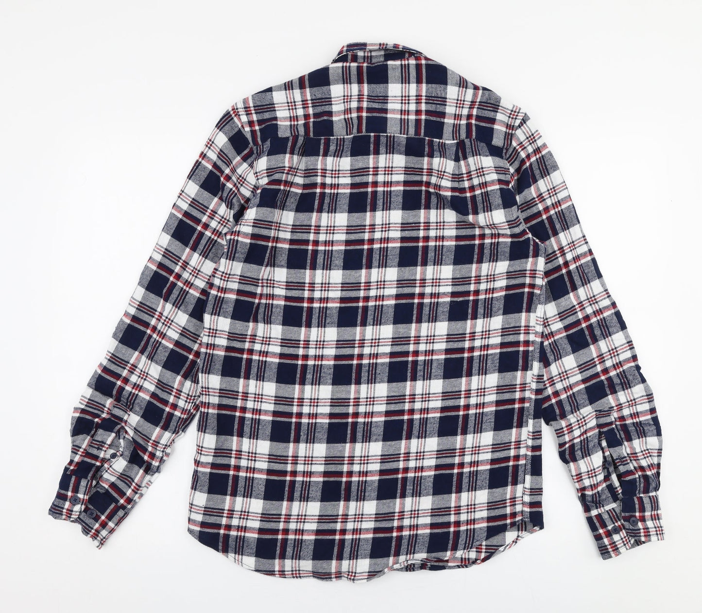 Cedar Wood State Mens Multicoloured Plaid Cotton  Button-Up Size XS Collared Button
