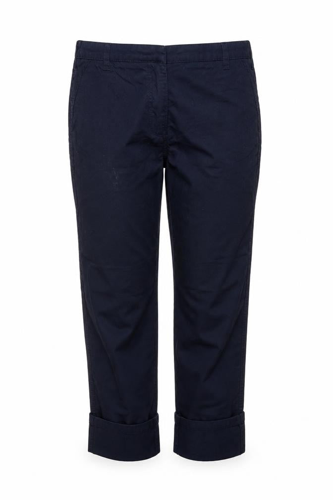 tesco Womens Blue  Cotton Cargo Trousers Size 6 L24 in Regular