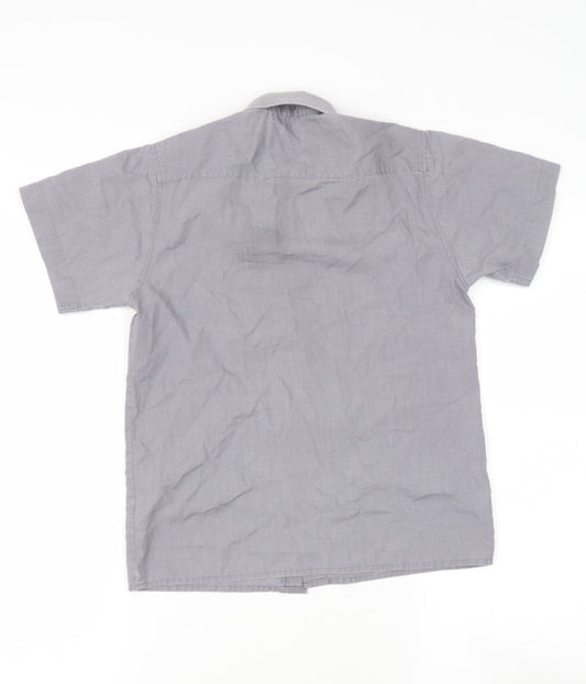 robinsons Boys Grey  Otter Basic Button-Up Size 9 Years Collared
