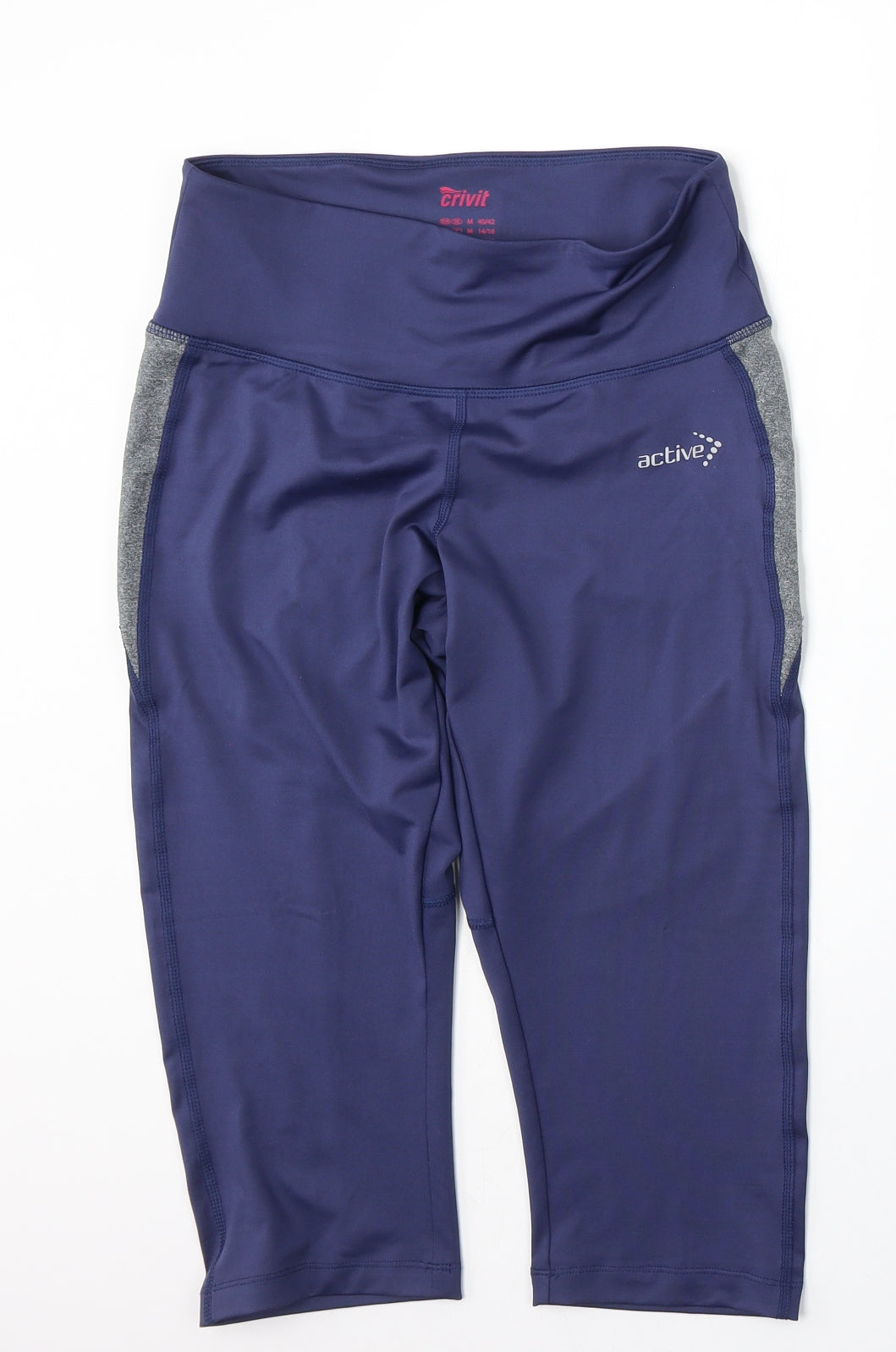 Crivit Womens Blue  Polyester Compression Shorts Size M L18 in Regular