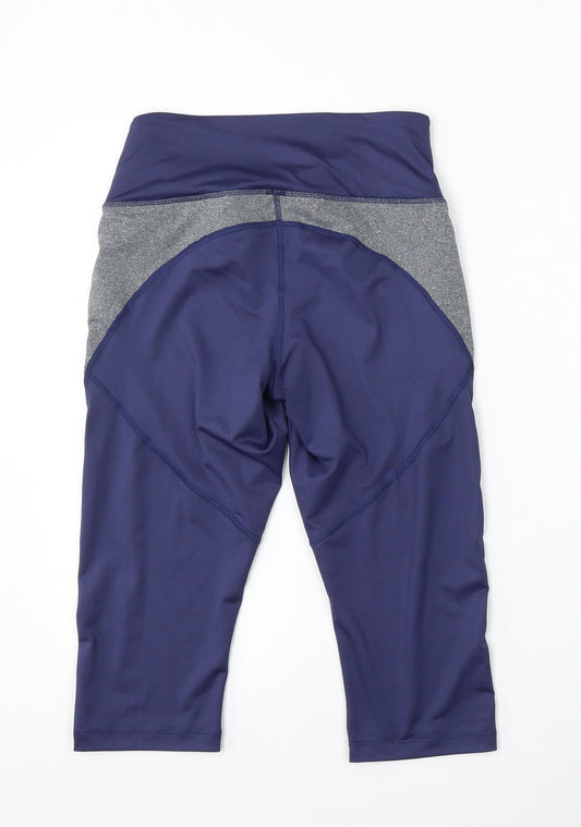 Crivit Womens Blue  Polyester Compression Shorts Size M L18 in Regular