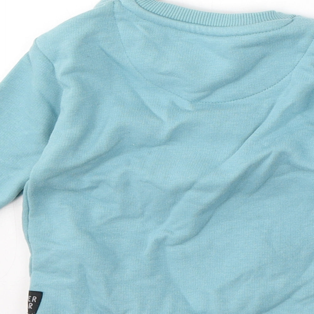 F&F Boys Blue  Cotton Pullover Jumper Size 9-12 Months