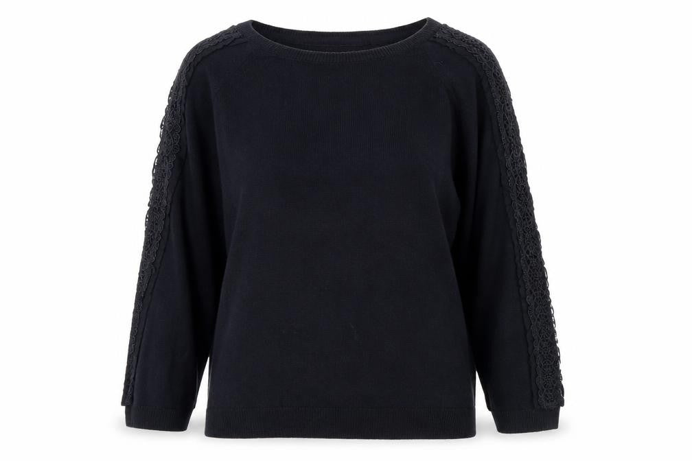 Marks and Spencer Womens Blue Round Neck  Viscose Pullover Jumper Size 8