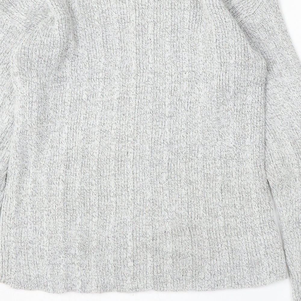 C&A Womens Grey Round Neck  Acrylic Pullover Jumper Size M