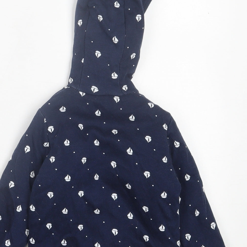 F&F Boys Blue Geometric  Jacket  Size 9-12 Months   Button