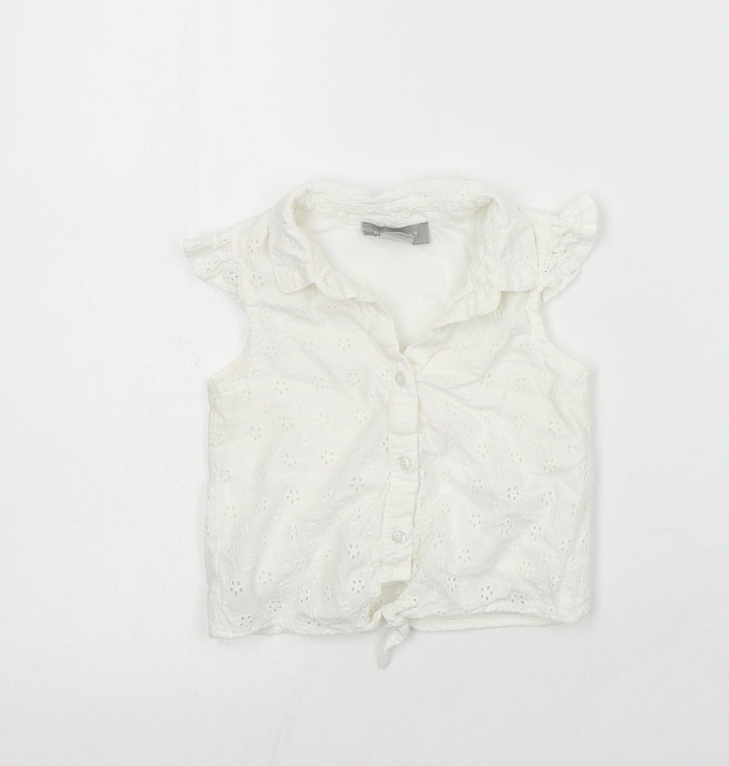 Primark Baby White  Cotton Basic Button-Up Size 12-18 Months Collared Button