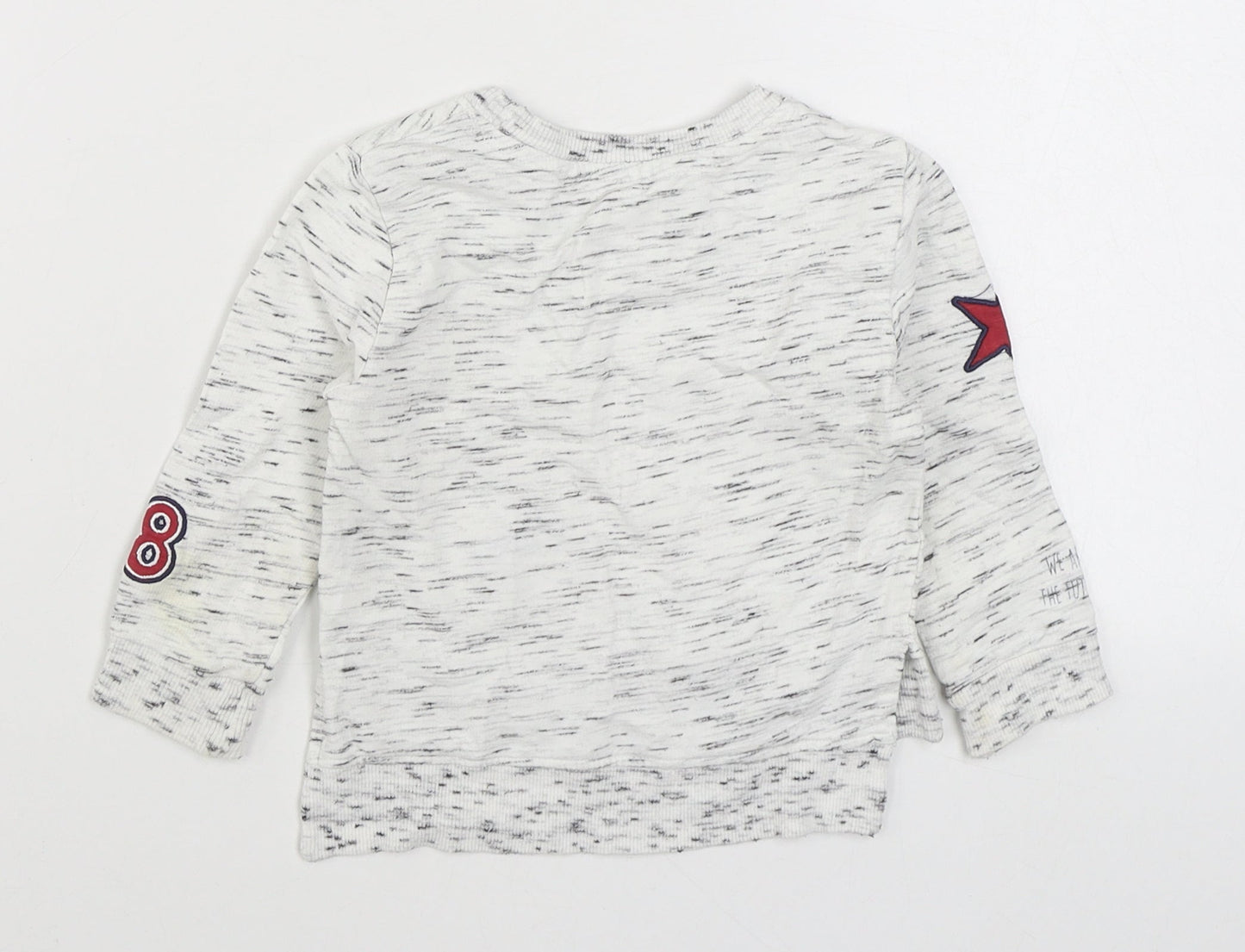 Dunnes Stores Boys White  Cotton Basic T-Shirt Size 6-9 Months Round Neck Pullover